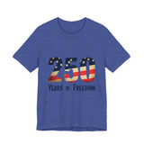 America 250 Commemorative 250 Years Of Freedom Unisex Jersey Short Sleeve T-Shirt - POPvault