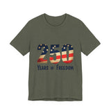 America 250 Commemorative 250 Years Of Freedom Unisex Jersey Short Sleeve T-Shirt - POPvault