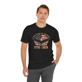 America 250 Commemorative Bald Eagle Unisex Jersey Short Sleeve T-Shirt - POPvault