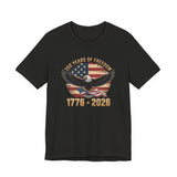 America 250 Commemorative Bald Eagle Unisex Jersey Short Sleeve T-Shirt - POPvault