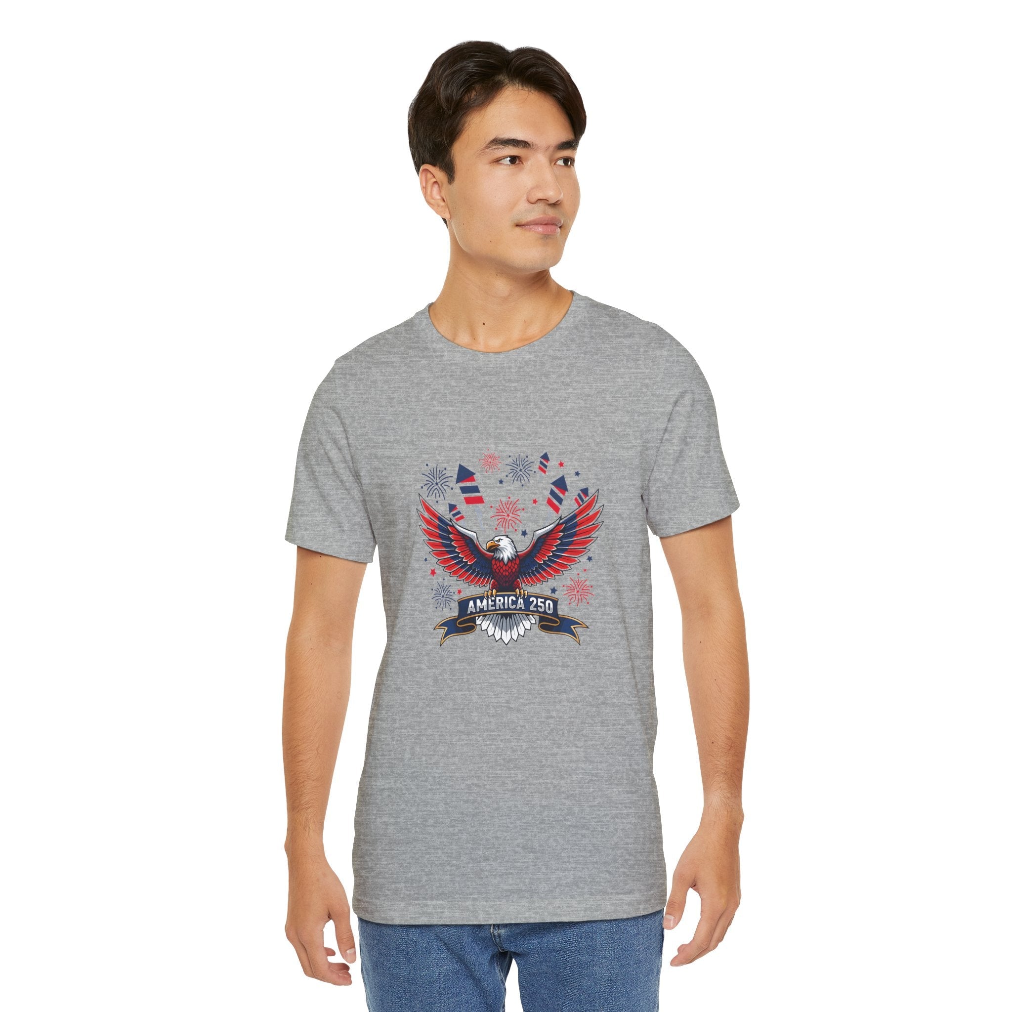 America 250 Commemorative Bald Eagle V.2 Unisex Jersey Short Sleeve T-Shirt - POPvault