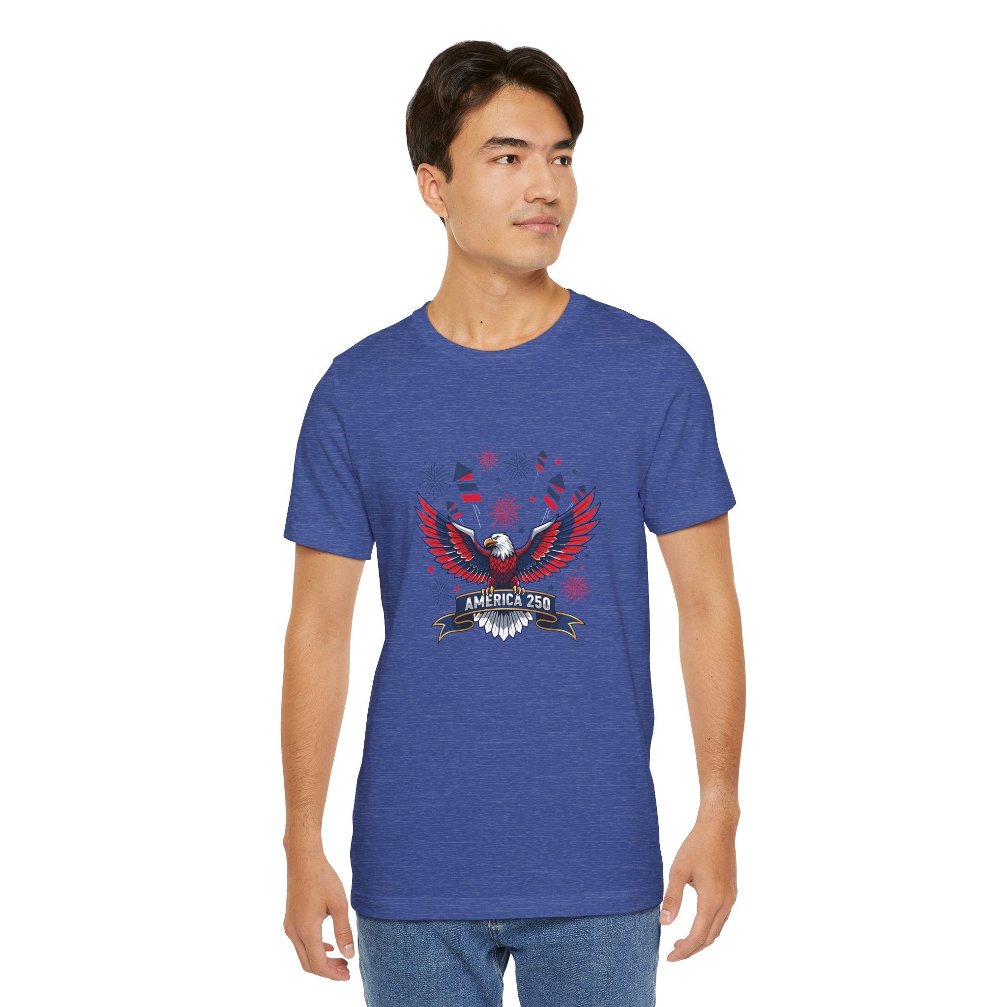 America 250 Commemorative Bald Eagle V.2 Unisex Jersey Short Sleeve T-Shirt - POPvault
