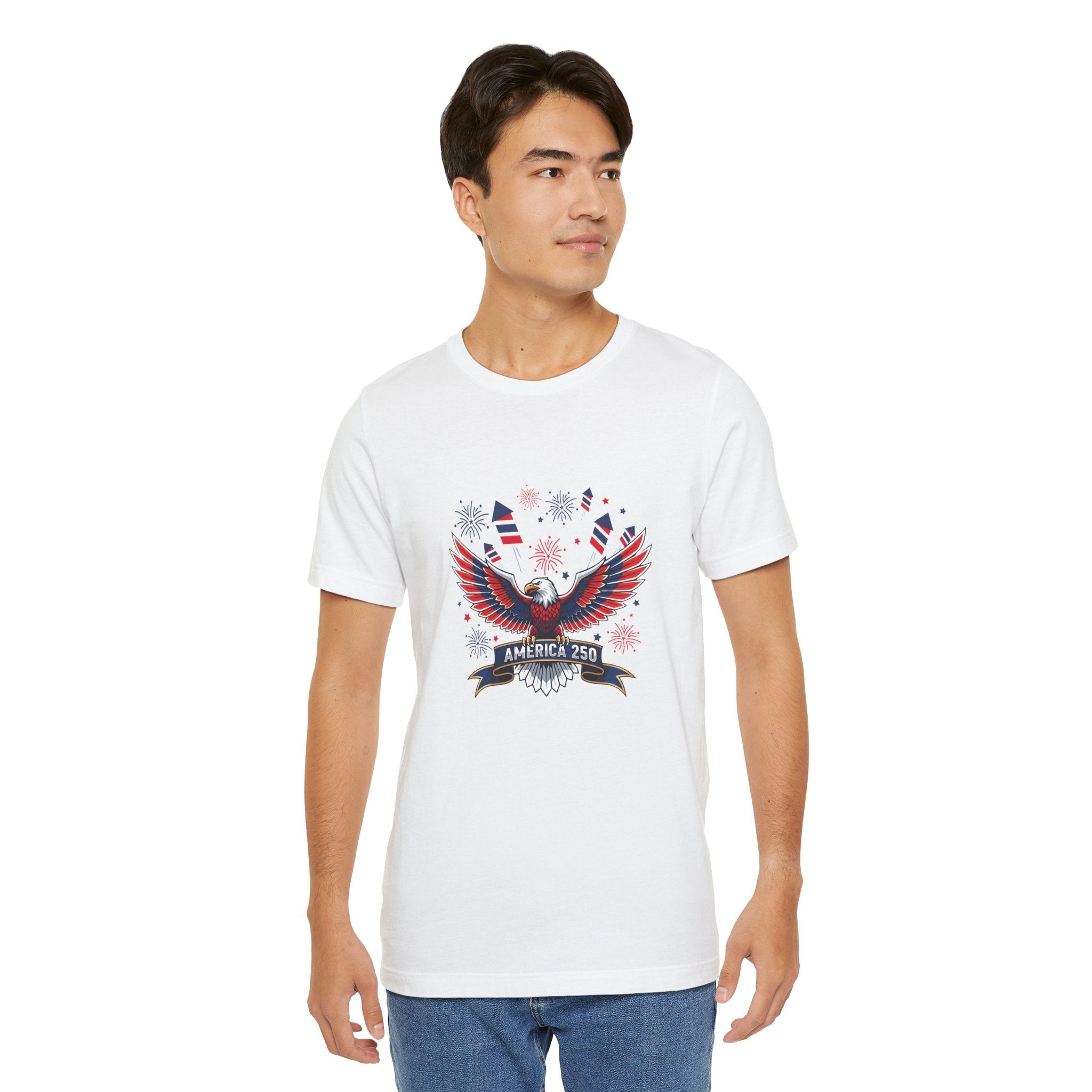 America 250 Commemorative Bald Eagle V.2 Unisex Jersey Short Sleeve T-Shirt - POPvault