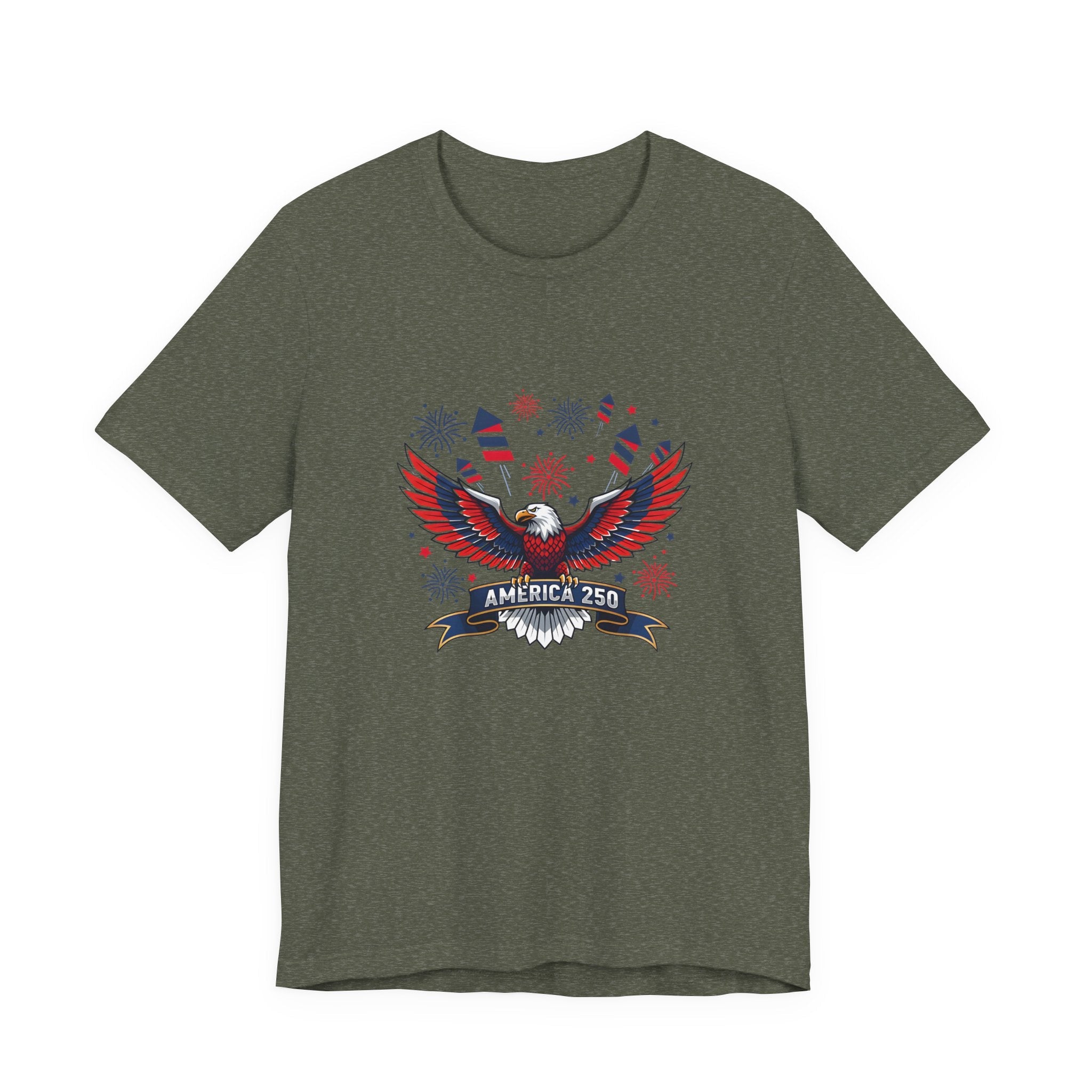America 250 Commemorative Bald Eagle V.2 Unisex Jersey Short Sleeve T-Shirt - POPvault