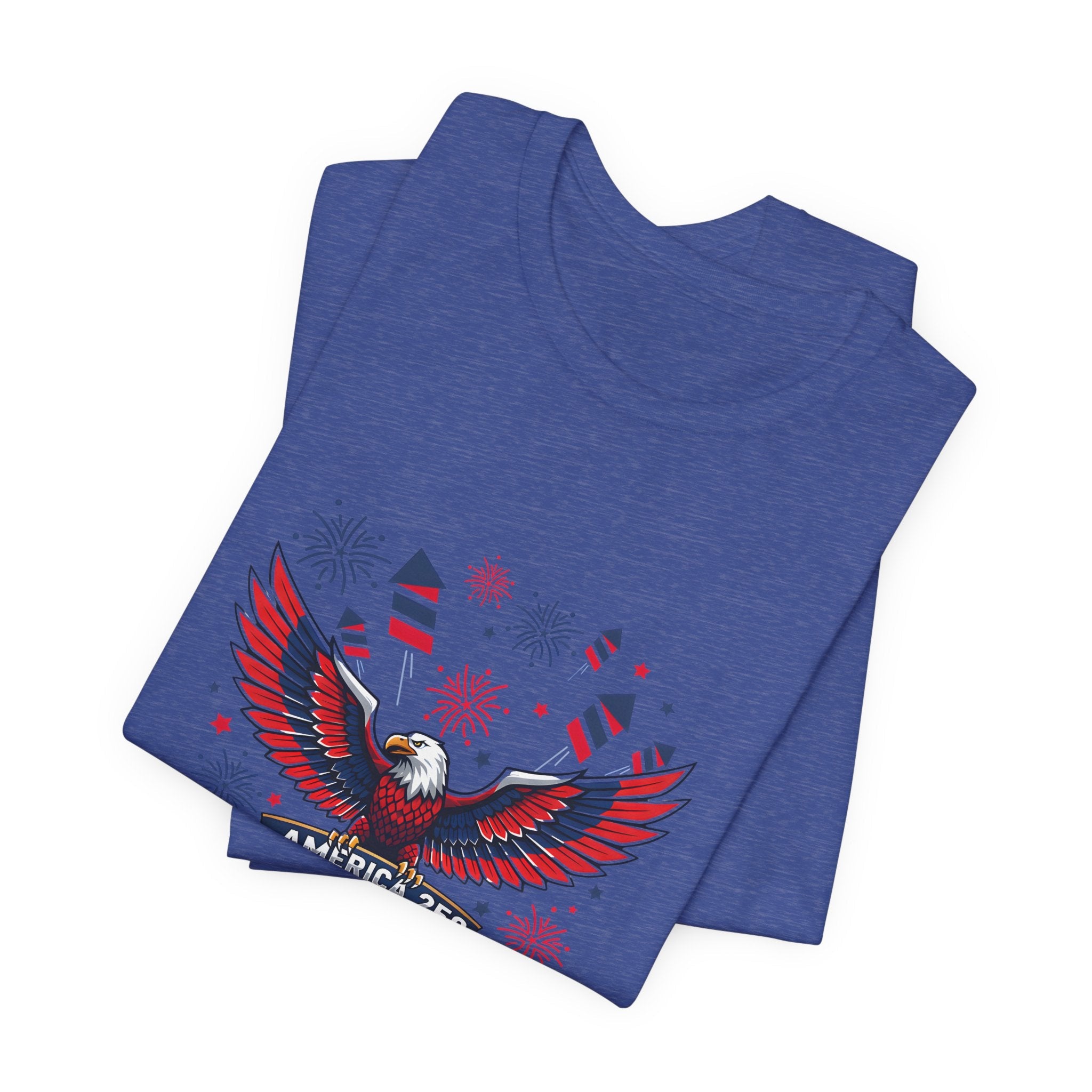 America 250 Commemorative Bald Eagle V.2 Unisex Jersey Short Sleeve T-Shirt - POPvault