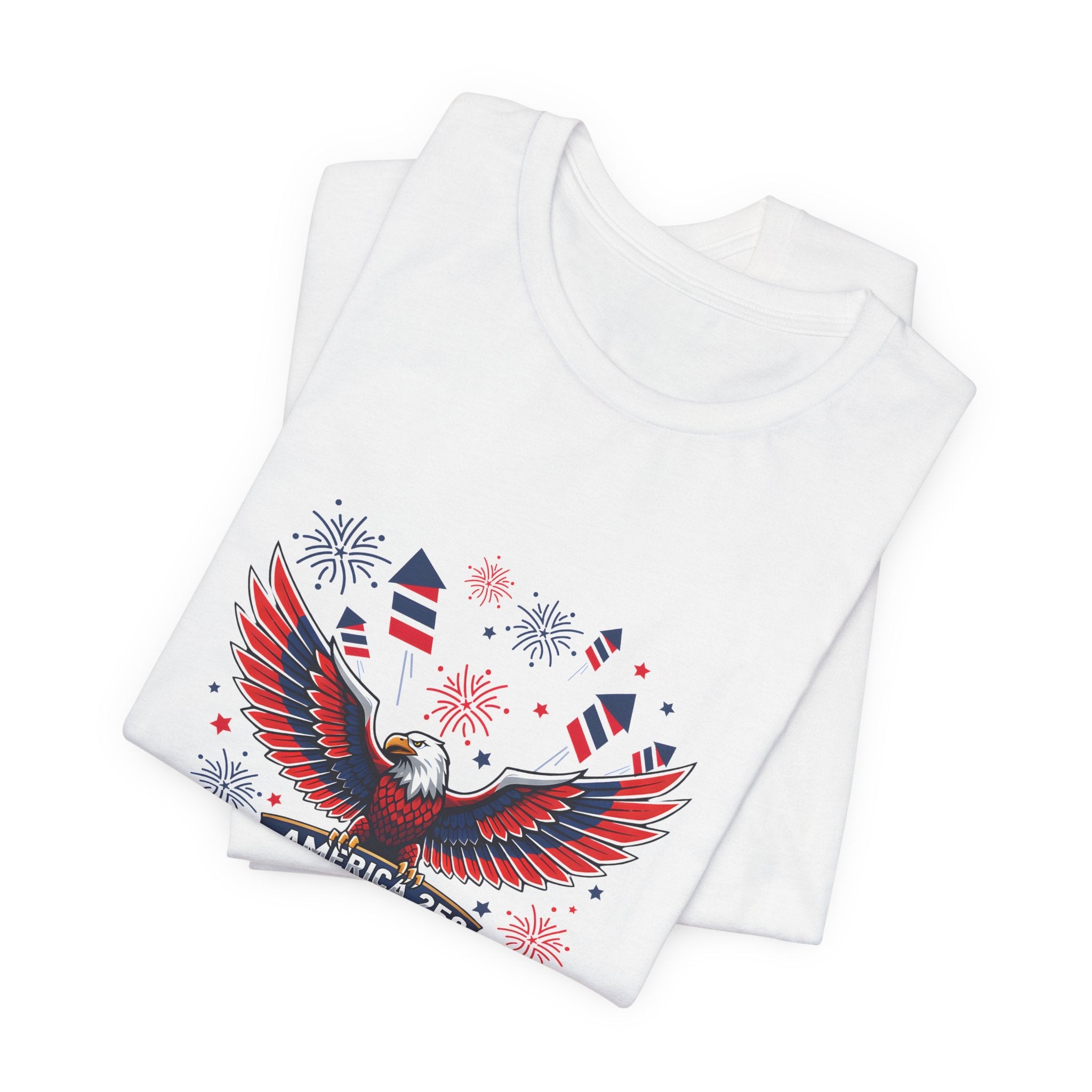 America 250 Commemorative Bald Eagle V.2 Unisex Jersey Short Sleeve T-Shirt - POPvault