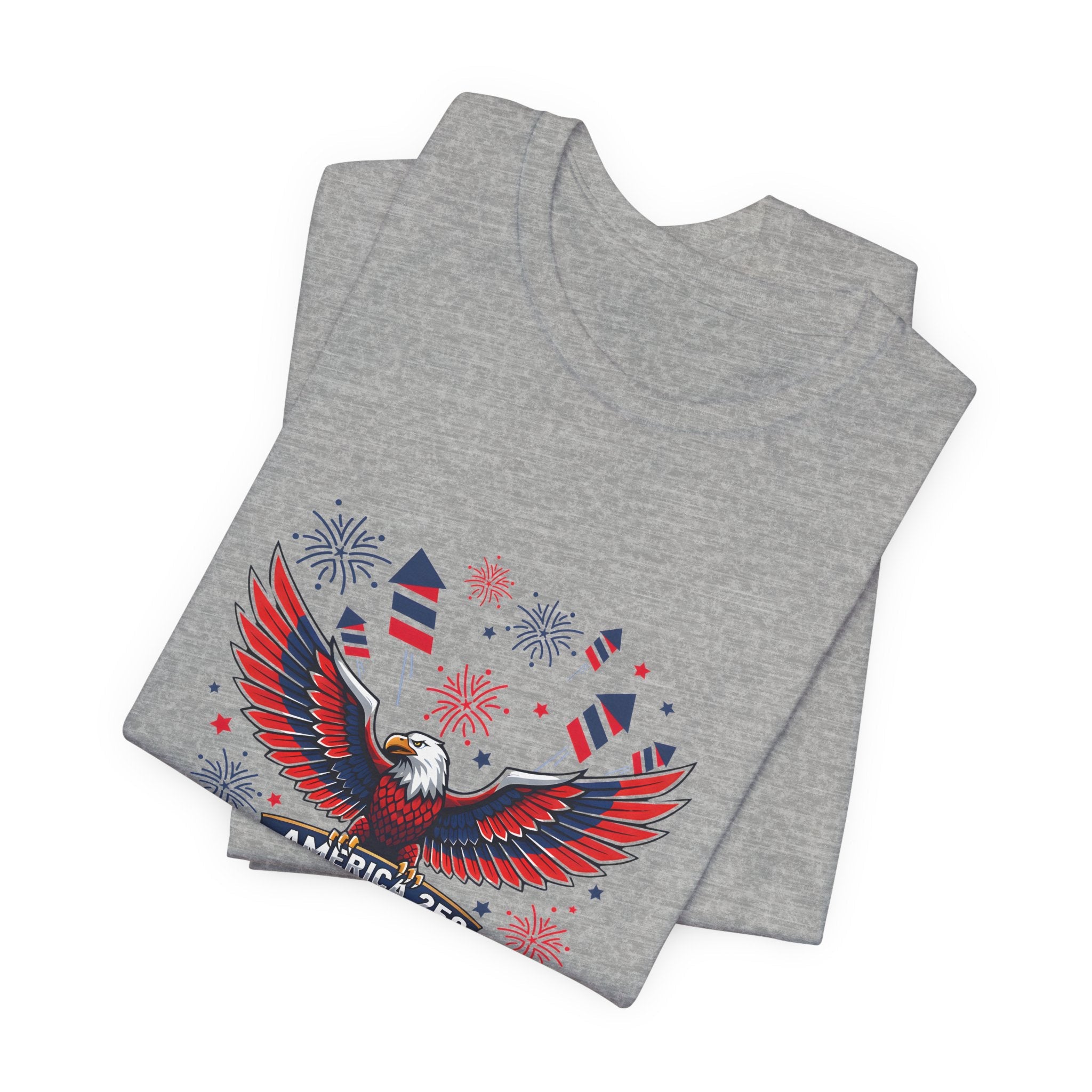 America 250 Commemorative Bald Eagle V.2 Unisex Jersey Short Sleeve T-Shirt - POPvault