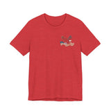 America 250 Commemorative Eagle Front + Vertical Flag Back Unisex Jersey Short Sleeve T-Shirt - POPvault