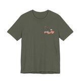 America 250 Commemorative Eagle Front + Vertical Flag Back Unisex Jersey Short Sleeve T-Shirt - POPvault