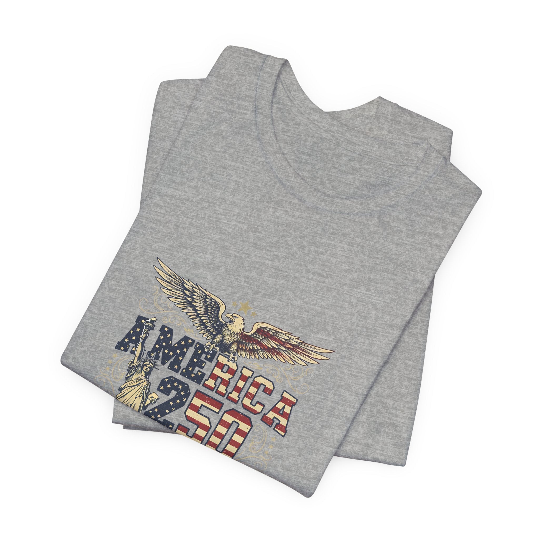 America 250 Commemorative Established 1776 Unisex Jersey Short Sleeve T-Shirt - POPvault