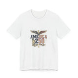 America 250 Commemorative Established 1776 Unisex Jersey Short Sleeve T-Shirt - POPvault