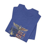 America 250 Commemorative Established 1776 Unisex Jersey Short Sleeve T-Shirt - POPvault
