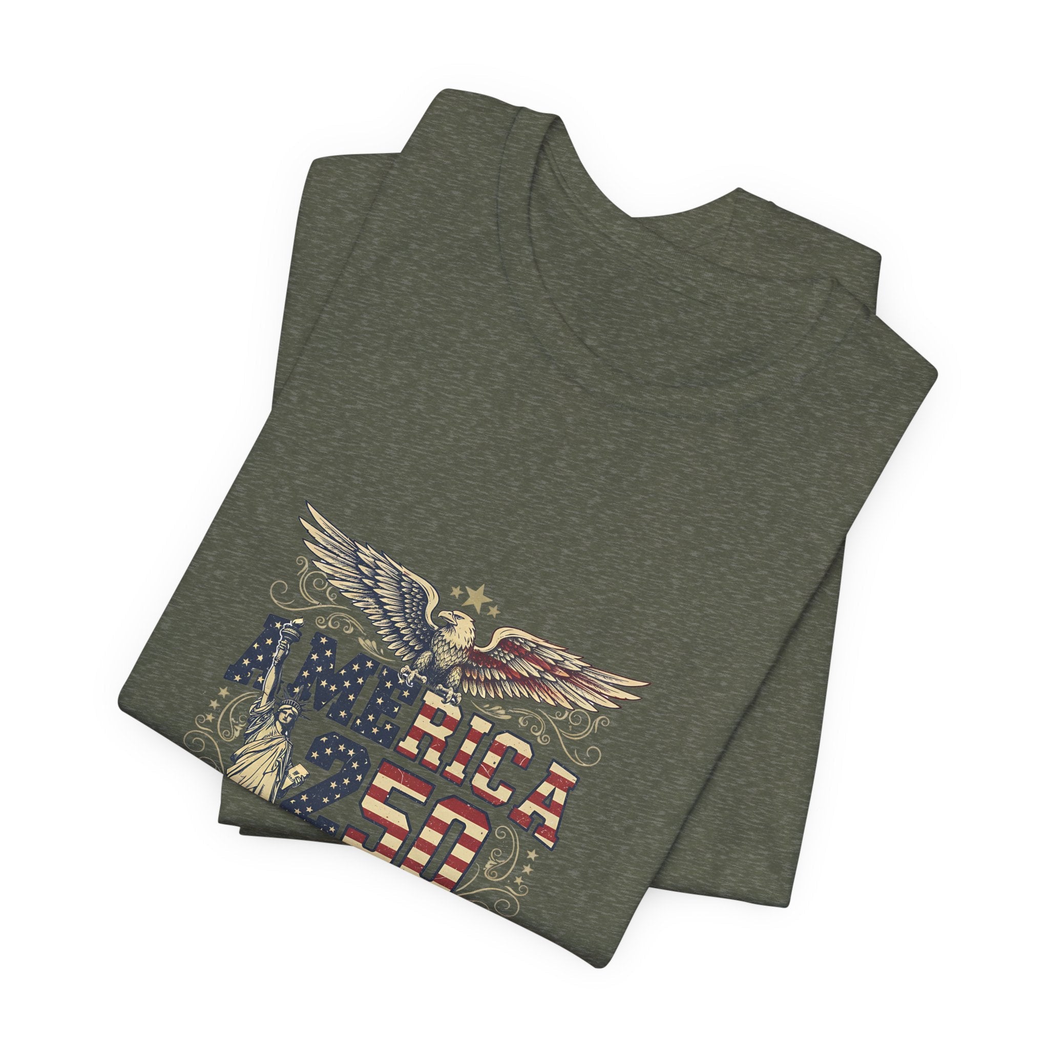 America 250 Commemorative Established 1776 Unisex Jersey Short Sleeve T-Shirt - POPvault