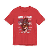 America 250 Commemorative Lady Liberty Unisex Jersey Short Sleeve T-Shirt - POPvault