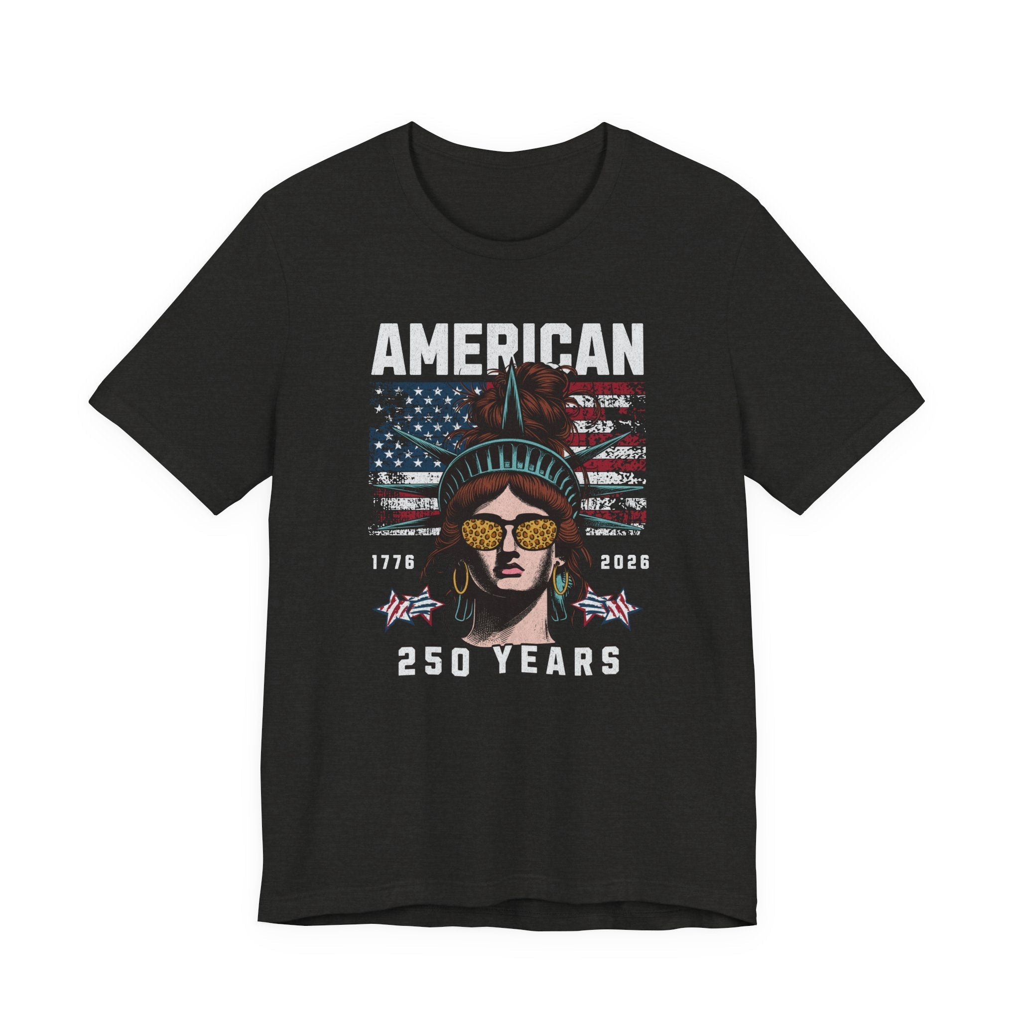 America 250 Commemorative Lady Liberty Unisex Jersey Short Sleeve T-Shirt - POPvault