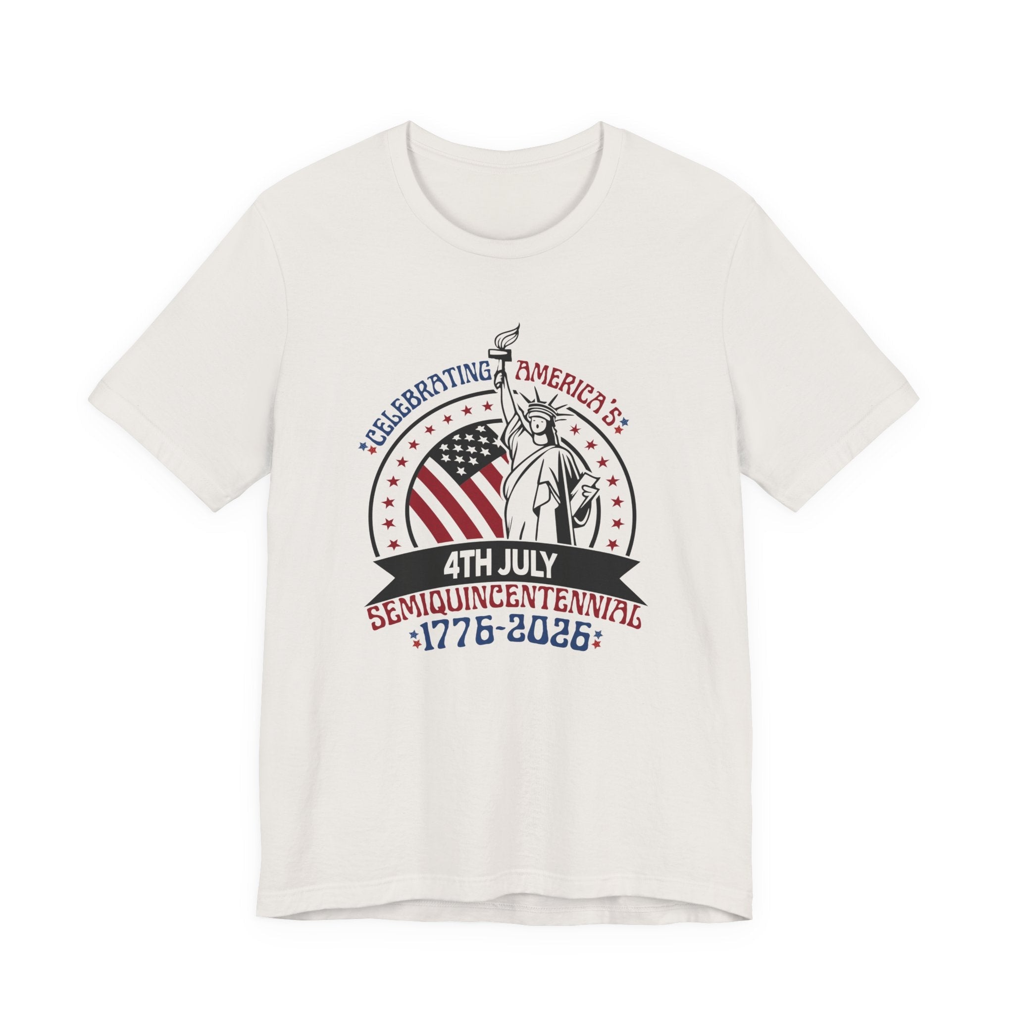 America 250 Commemorative Semiquincentennial Unisex Jersey Short Sleeve T-Shirt - POPvault