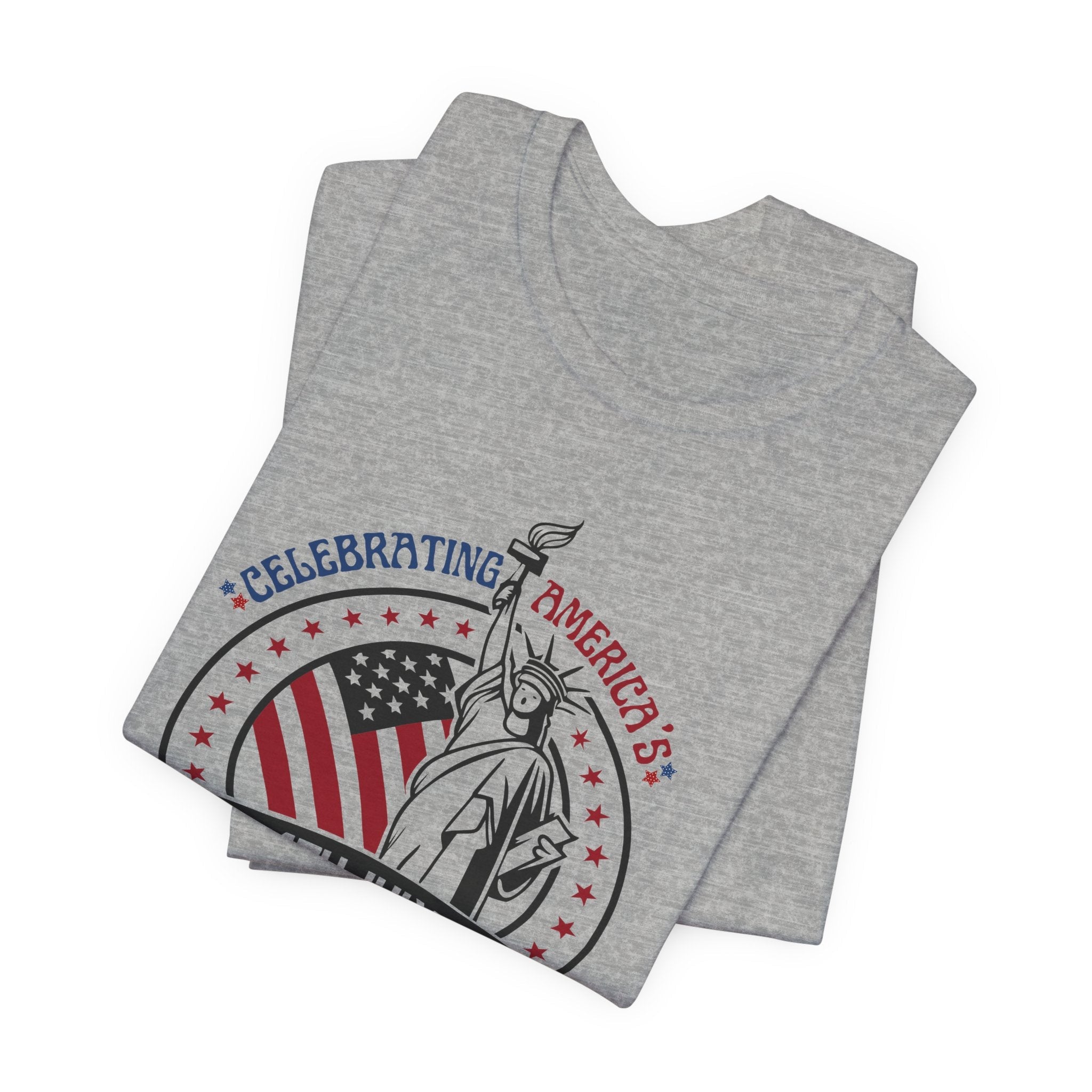 America 250 Commemorative Semiquincentennial Unisex Jersey Short Sleeve T-Shirt - POPvault