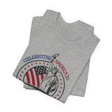 America 250 Commemorative Semiquincentennial Unisex Jersey Short Sleeve T-Shirt - POPvault