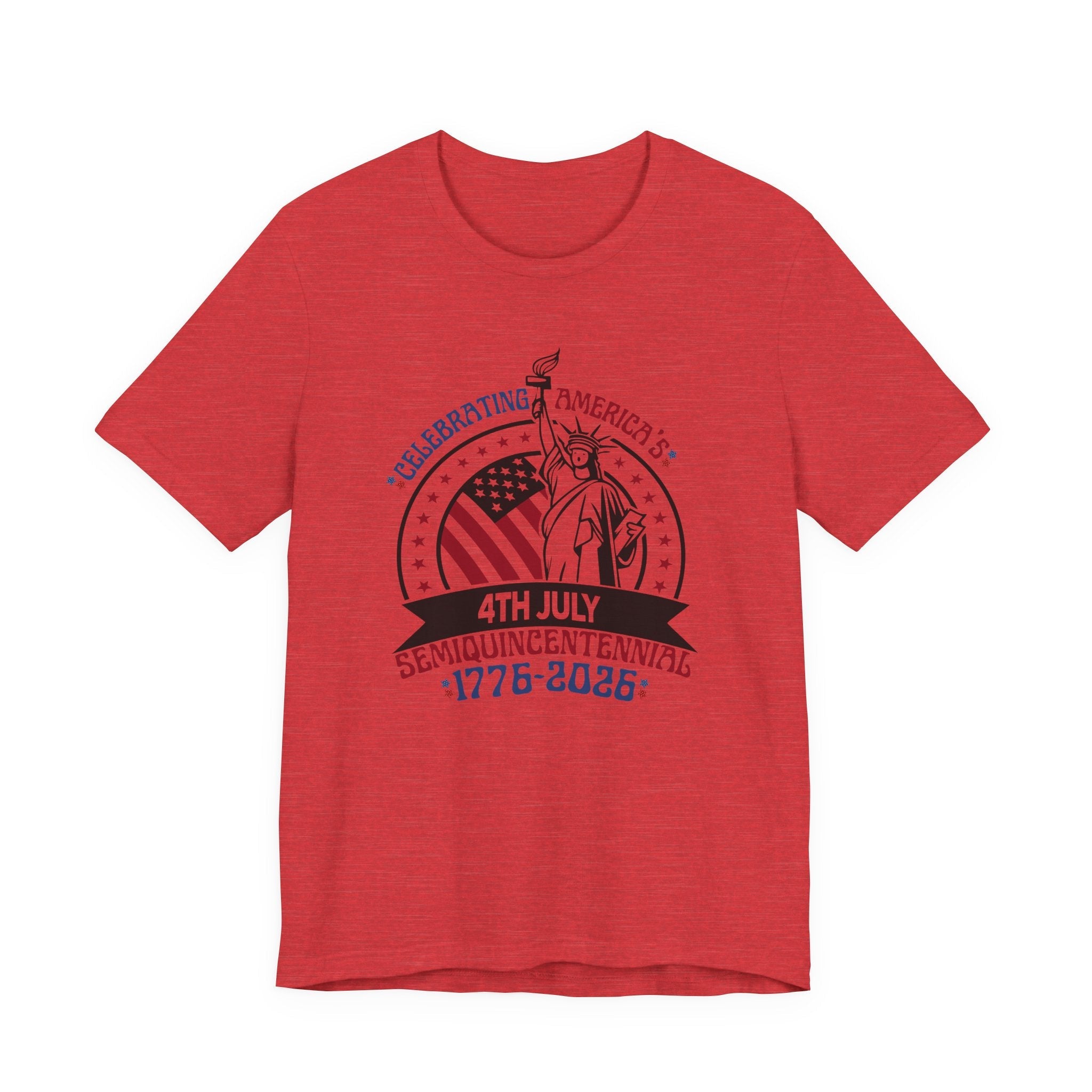 America 250 Commemorative Semiquincentennial Unisex Jersey Short Sleeve T-Shirt - POPvault