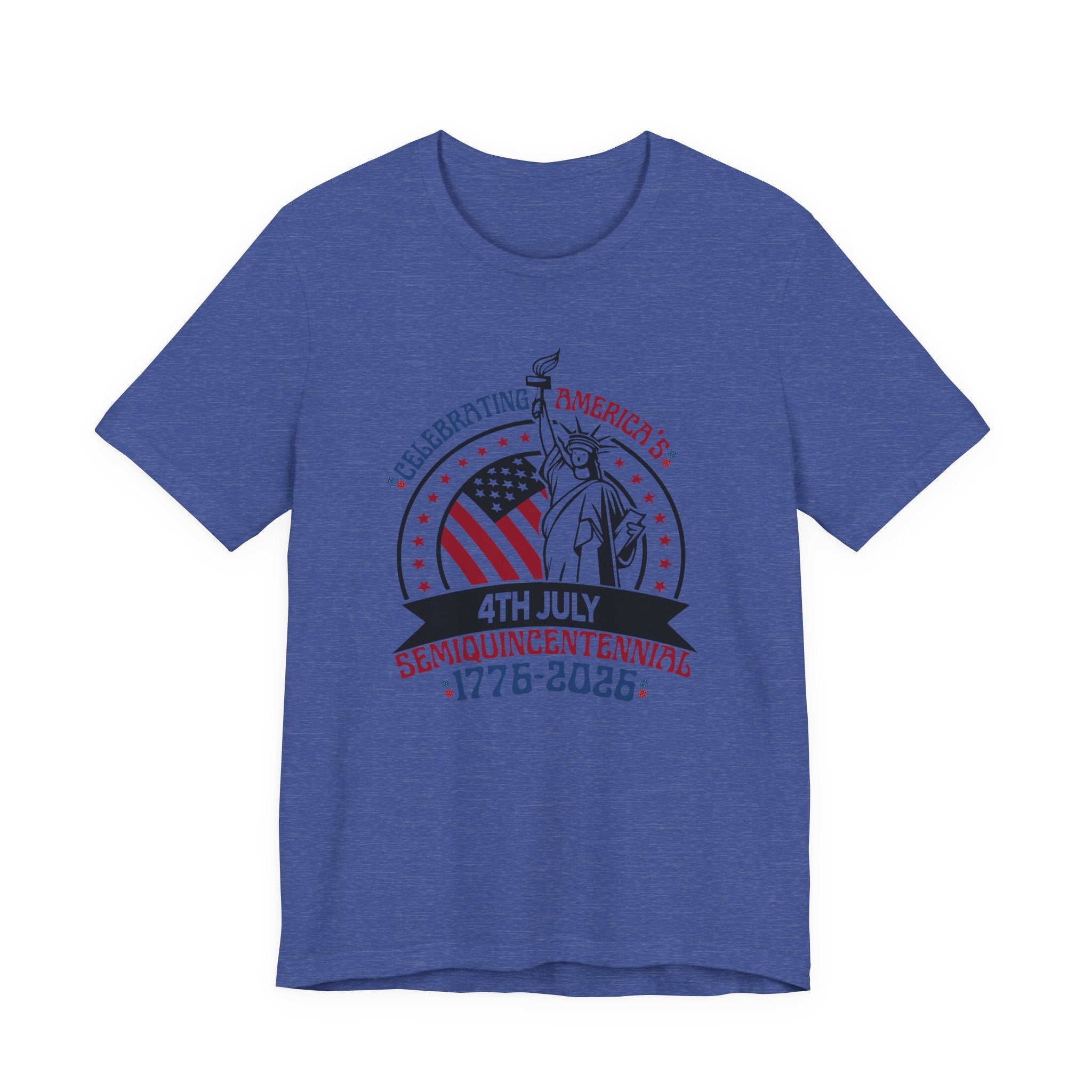 America 250 Commemorative Semiquincentennial Unisex Jersey Short Sleeve T-Shirt - POPvault