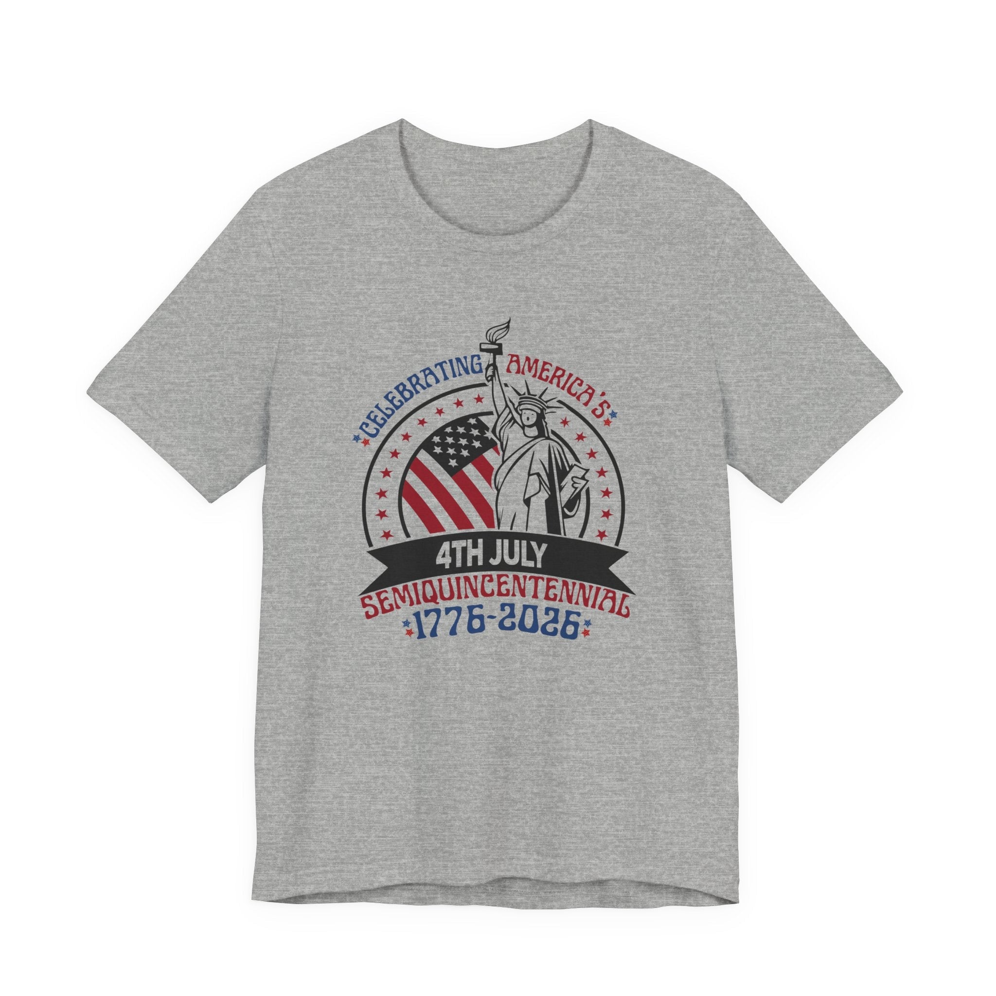 America 250 Commemorative Semiquincentennial Unisex Jersey Short Sleeve T-Shirt - POPvault