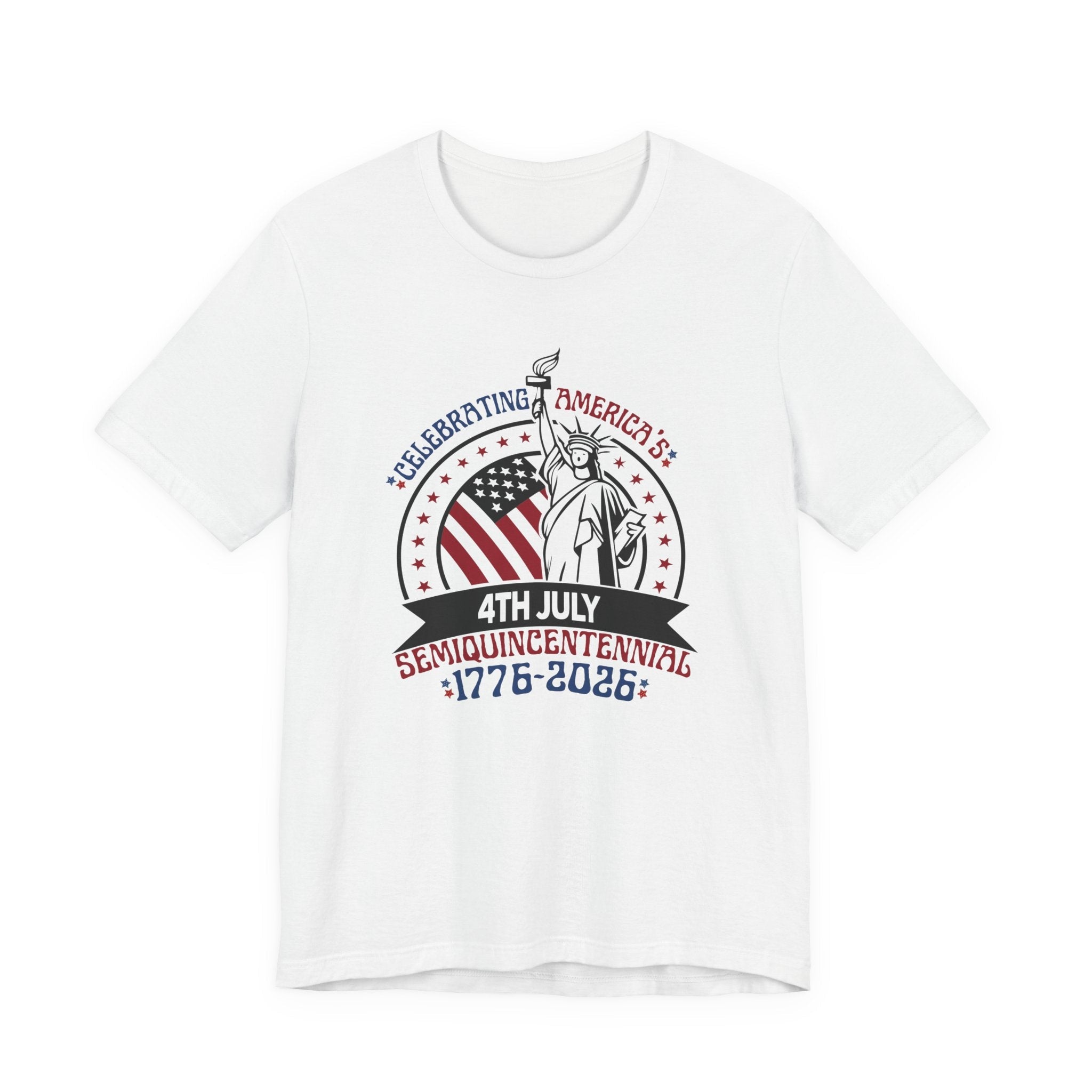 America 250 Commemorative Semiquincentennial Unisex Jersey Short Sleeve T-Shirt - POPvault