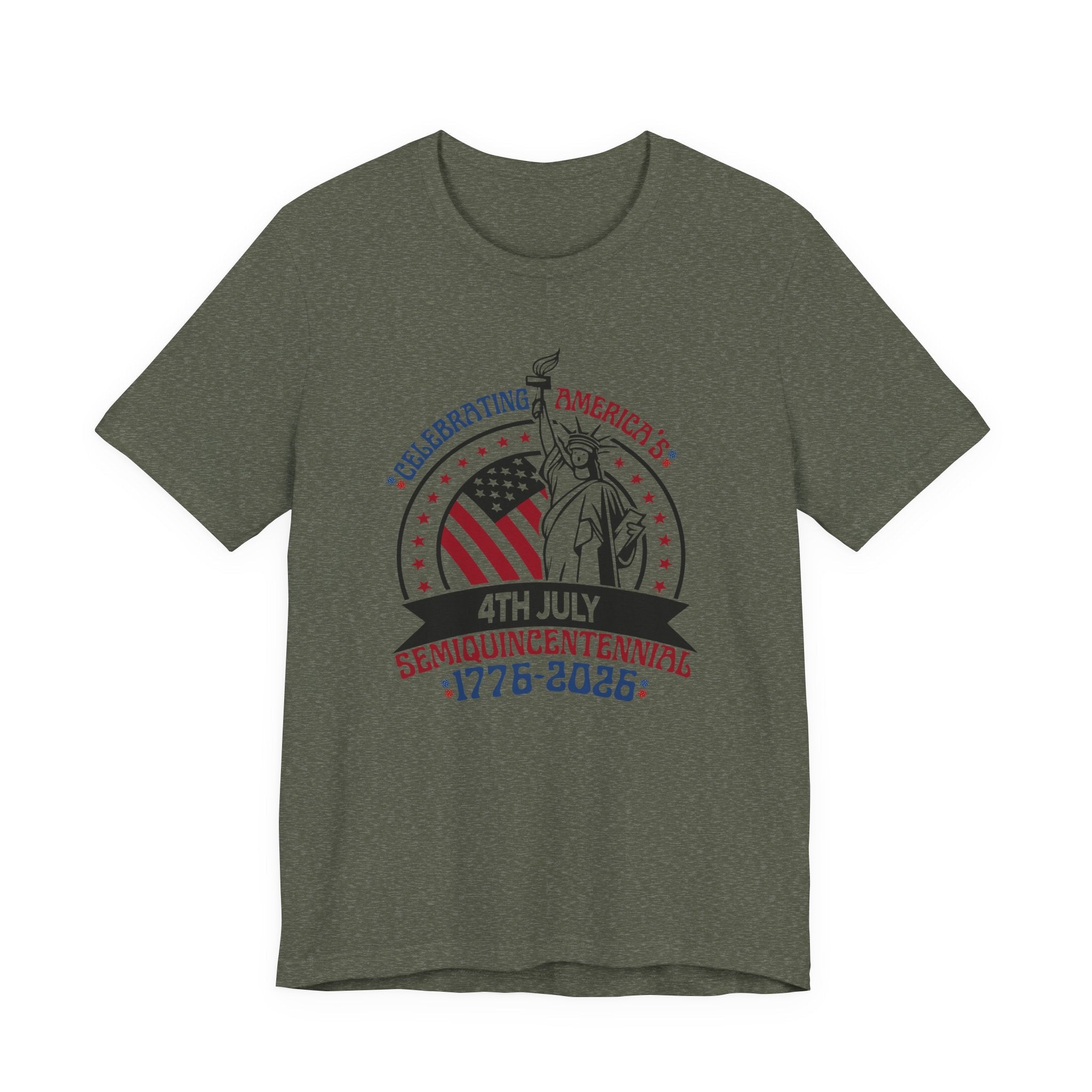 America 250 Commemorative Semiquincentennial Unisex Jersey Short Sleeve T-Shirt - POPvault
