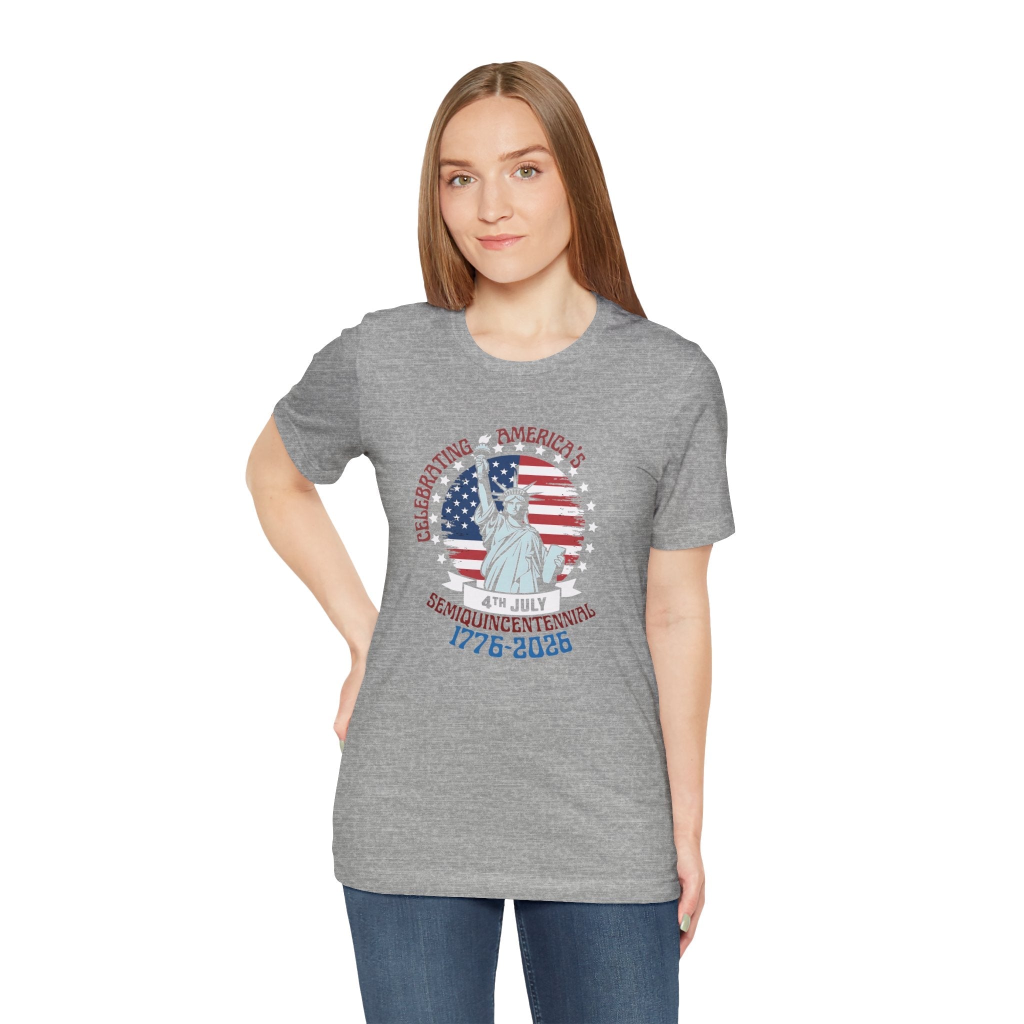 America 250 Commemorative Semiquincentennial V.2 Unisex Jersey Short Sleeve T-Shirt - POPvault