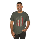 America 250 Commemorative Vertical Flag Unisex Jersey Short Sleeve T-Shirt - POPvault