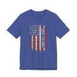 America 250 Commemorative Vertical Flag Unisex Jersey Short Sleeve T-Shirt - POPvault