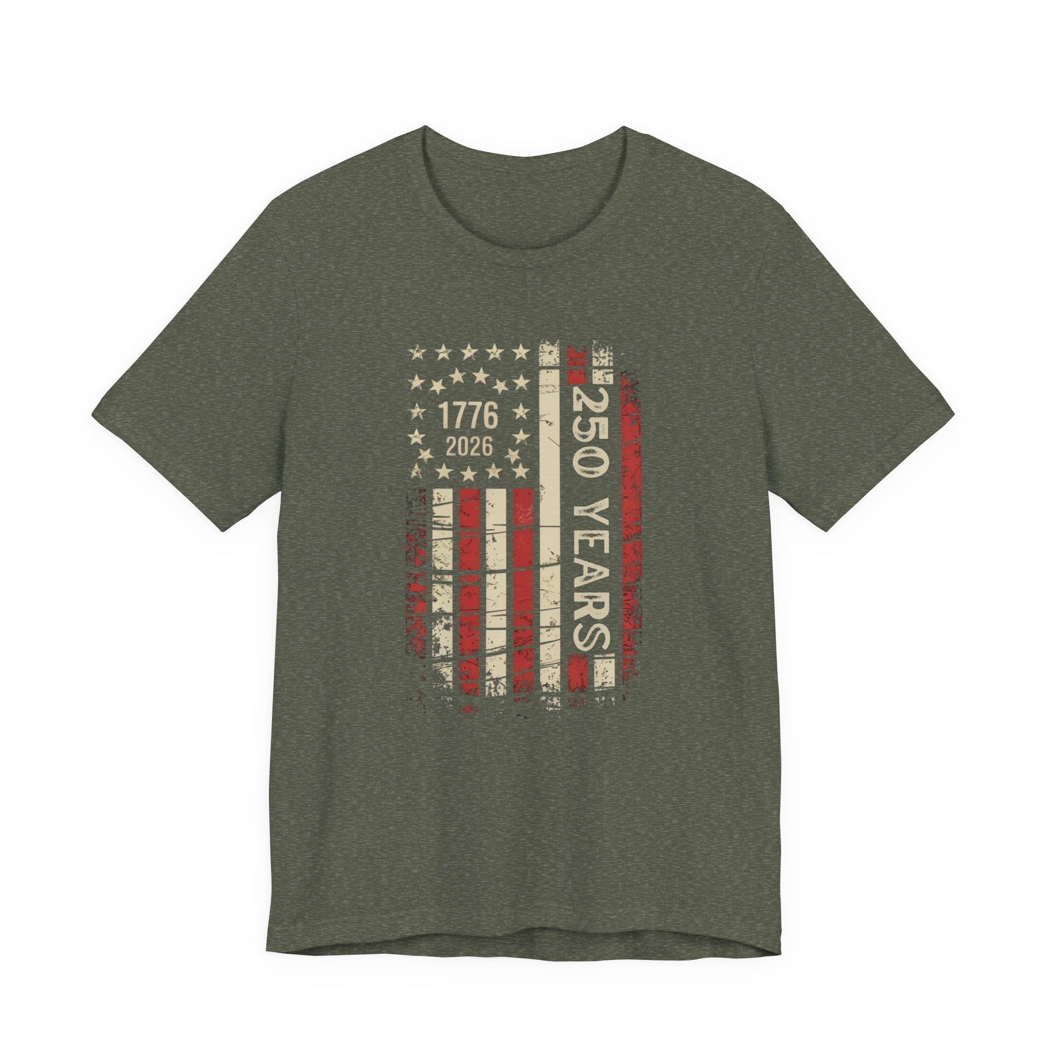 America 250 Commemorative Vertical Flag Unisex Jersey Short Sleeve T-Shirt - POPvault