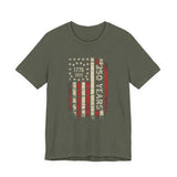 America 250 Commemorative Vertical Flag Unisex Jersey Short Sleeve T-Shirt - POPvault