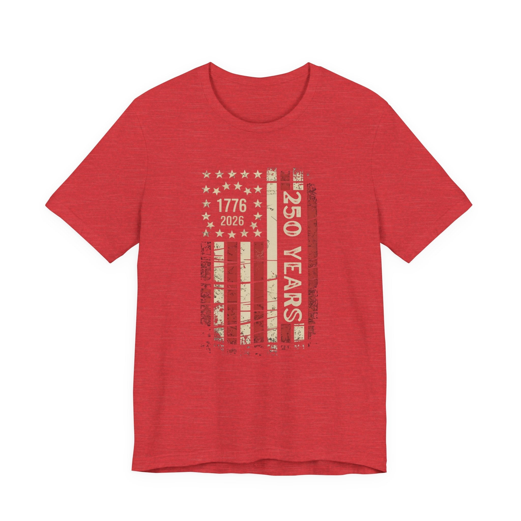 America 250 Commemorative Vertical Flag Unisex Jersey Short Sleeve T-Shirt - POPvault