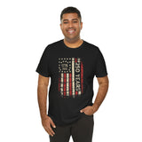 America 250 Commemorative Vertical Flag Unisex Jersey Short Sleeve T-Shirt - POPvault
