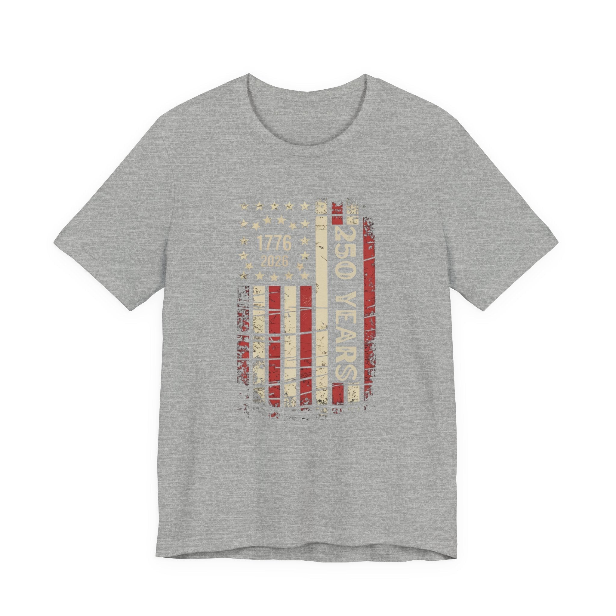 America 250 Commemorative Vertical Flag Unisex Jersey Short Sleeve T-Shirt - POPvault