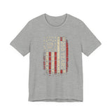 America 250 Commemorative Vertical Flag Unisex Jersey Short Sleeve T-Shirt - POPvault