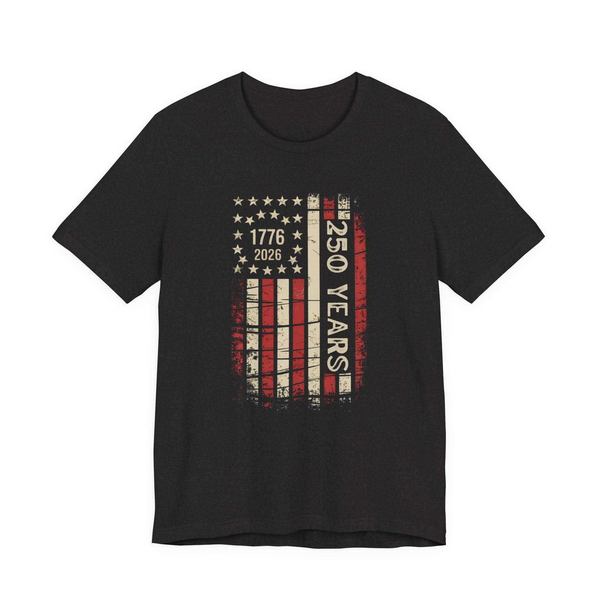 America 250 Commemorative Vertical Flag Unisex Jersey Short Sleeve T-Shirt - POPvault