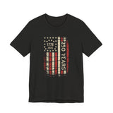 America 250 Commemorative Vertical Flag Unisex Jersey Short Sleeve T-Shirt - POPvault
