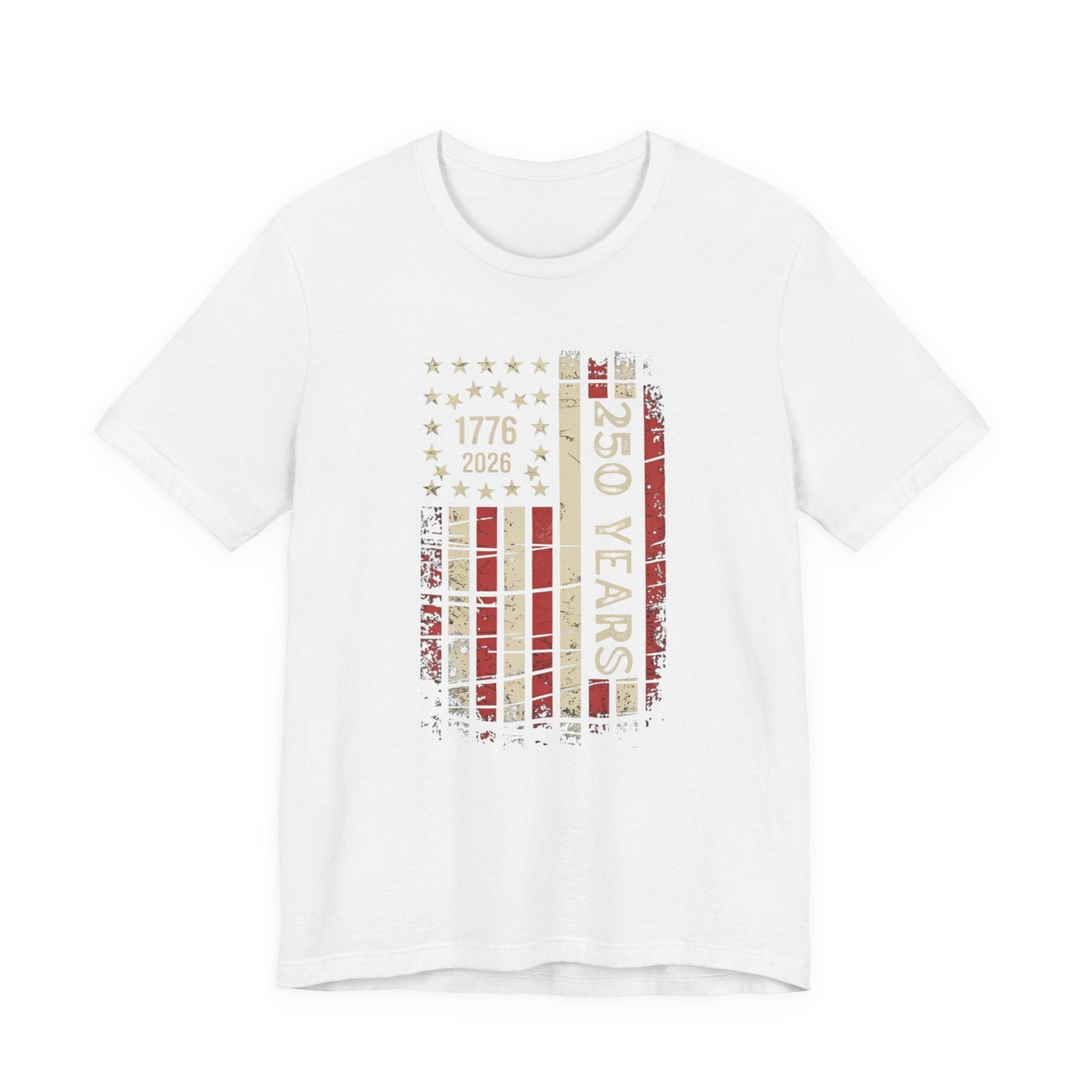 America 250 Commemorative Vertical Flag Unisex Jersey Short Sleeve T-Shirt - POPvault