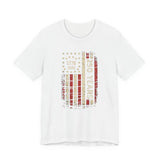 America 250 Commemorative Vertical Flag Unisex Jersey Short Sleeve T-Shirt - POPvault