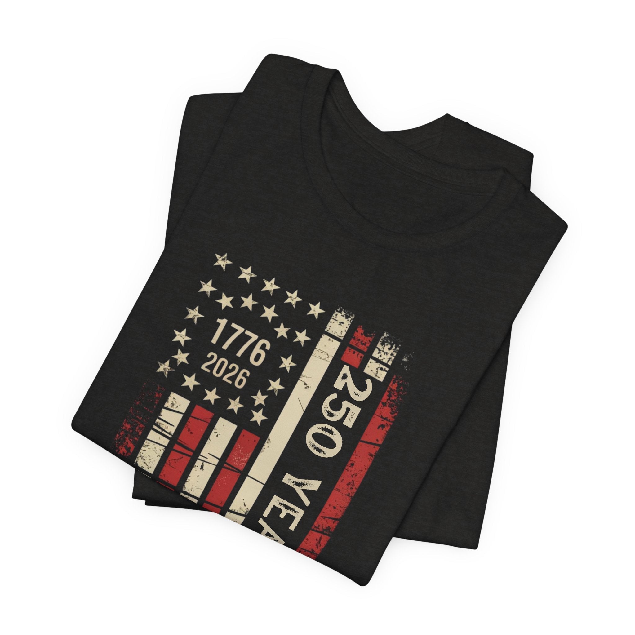 America 250 Commemorative Vertical Flag Unisex Jersey Short Sleeve T-Shirt - POPvault