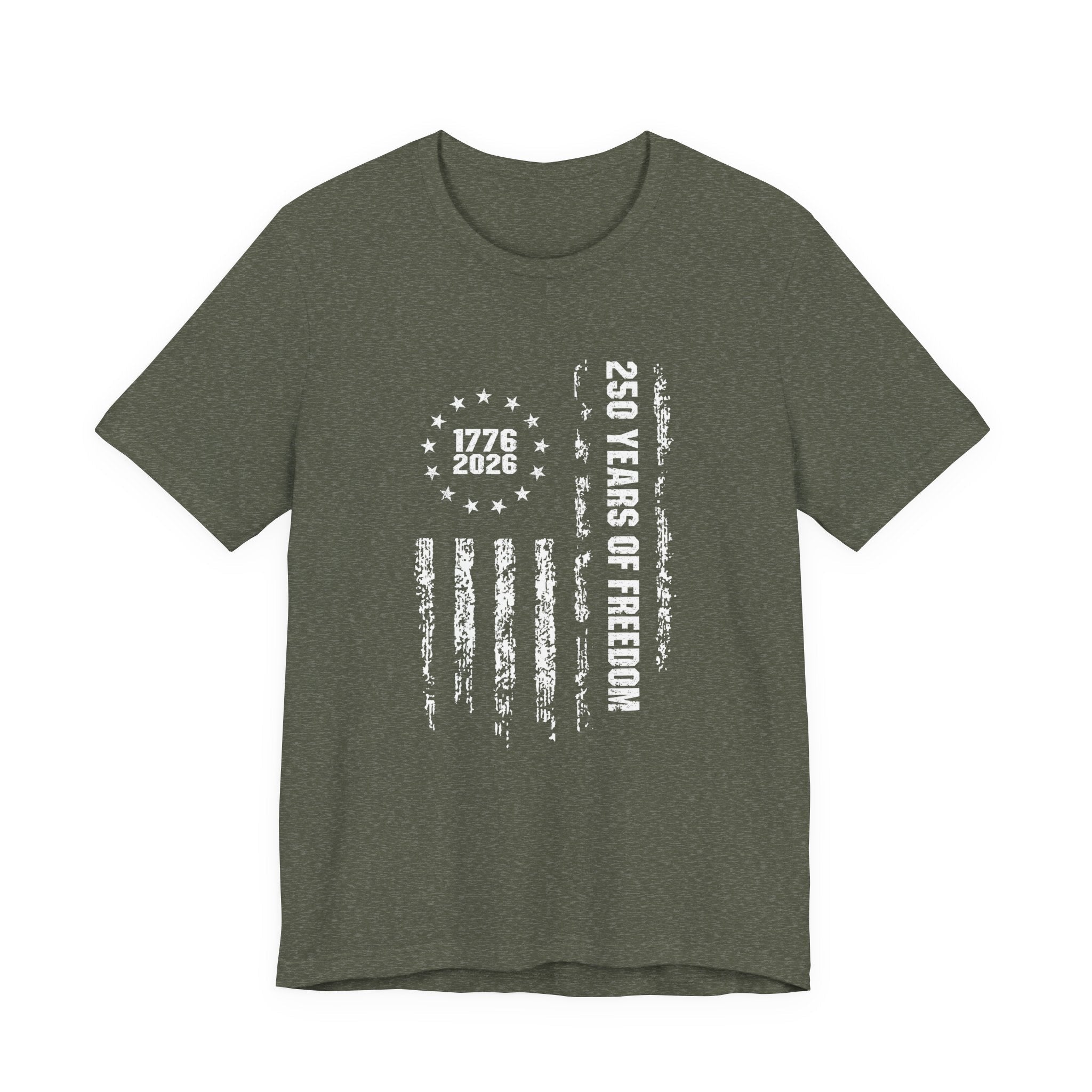 America 250 Commemorative Vertical Flag V.2 Unisex Jersey Short Sleeve T-Shirt - POPvault