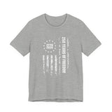 America 250 Commemorative Vertical Flag V.2 Unisex Jersey Short Sleeve T-Shirt - POPvault