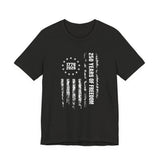 America 250 Commemorative Vertical Flag V.2 Unisex Jersey Short Sleeve T-Shirt - POPvault