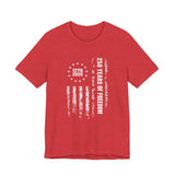 America 250 Commemorative Vertical Flag V.2 Unisex Jersey Short Sleeve T-Shirt - POPvault