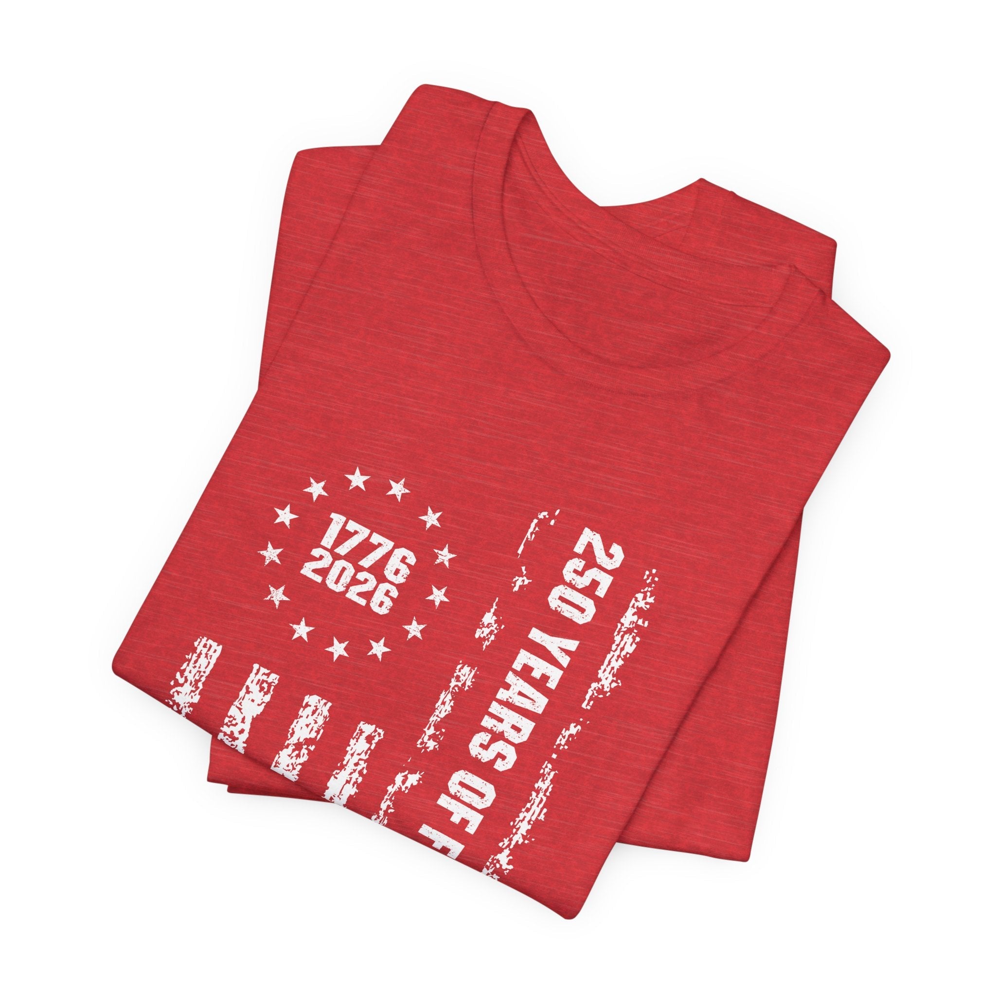 America 250 Commemorative Vertical Flag V.2 Unisex Jersey Short Sleeve T-Shirt - POPvault