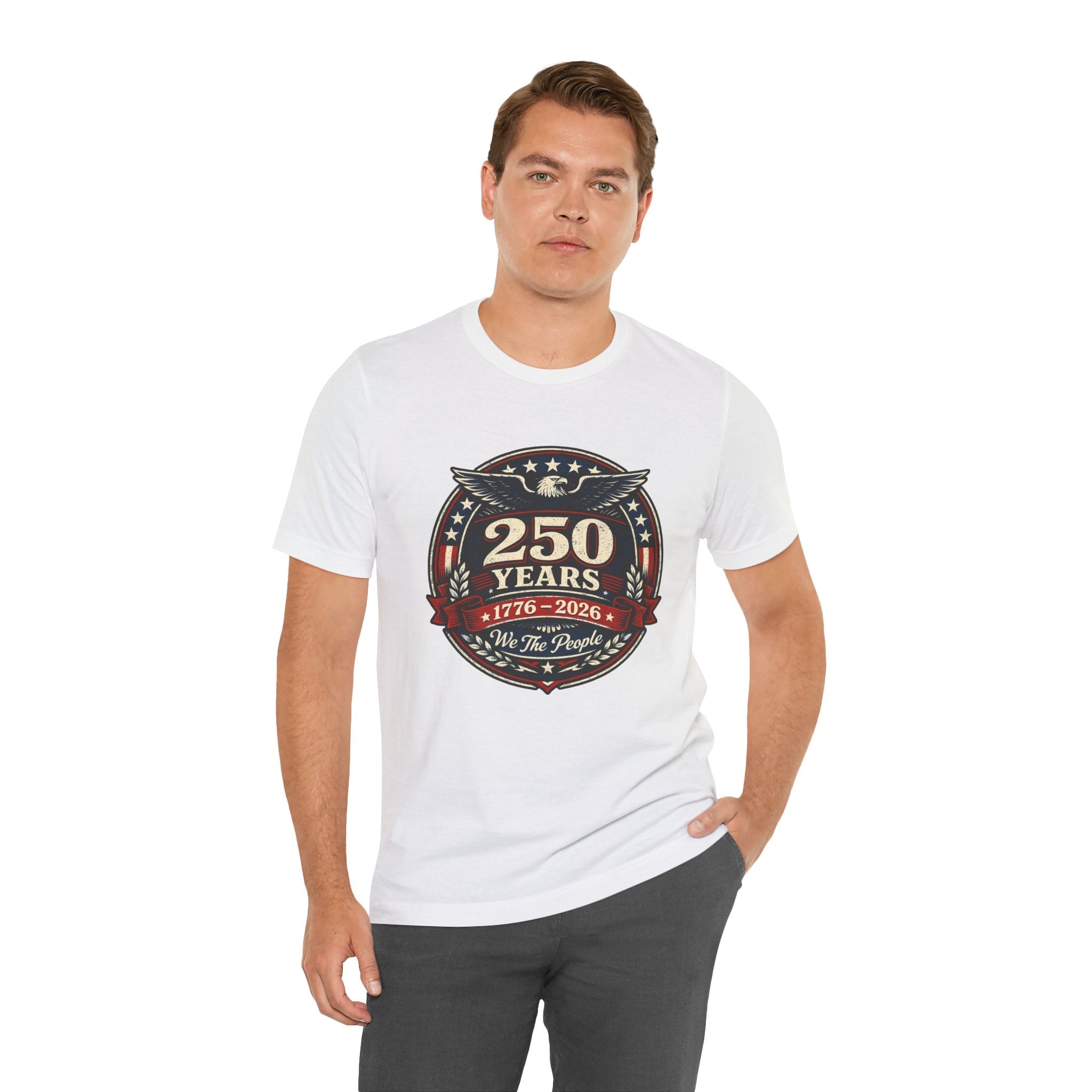 America 250 Commemorative We The People Unisex Jersey Short Sleeve T-Shirt - POPvault