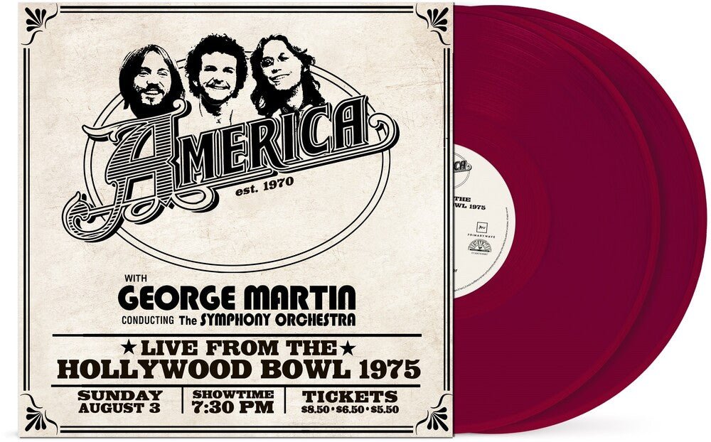 America - Live From The Hollywood Bowl 1975 [Ruby Red 2 LP] Vinyl Record - POPvault