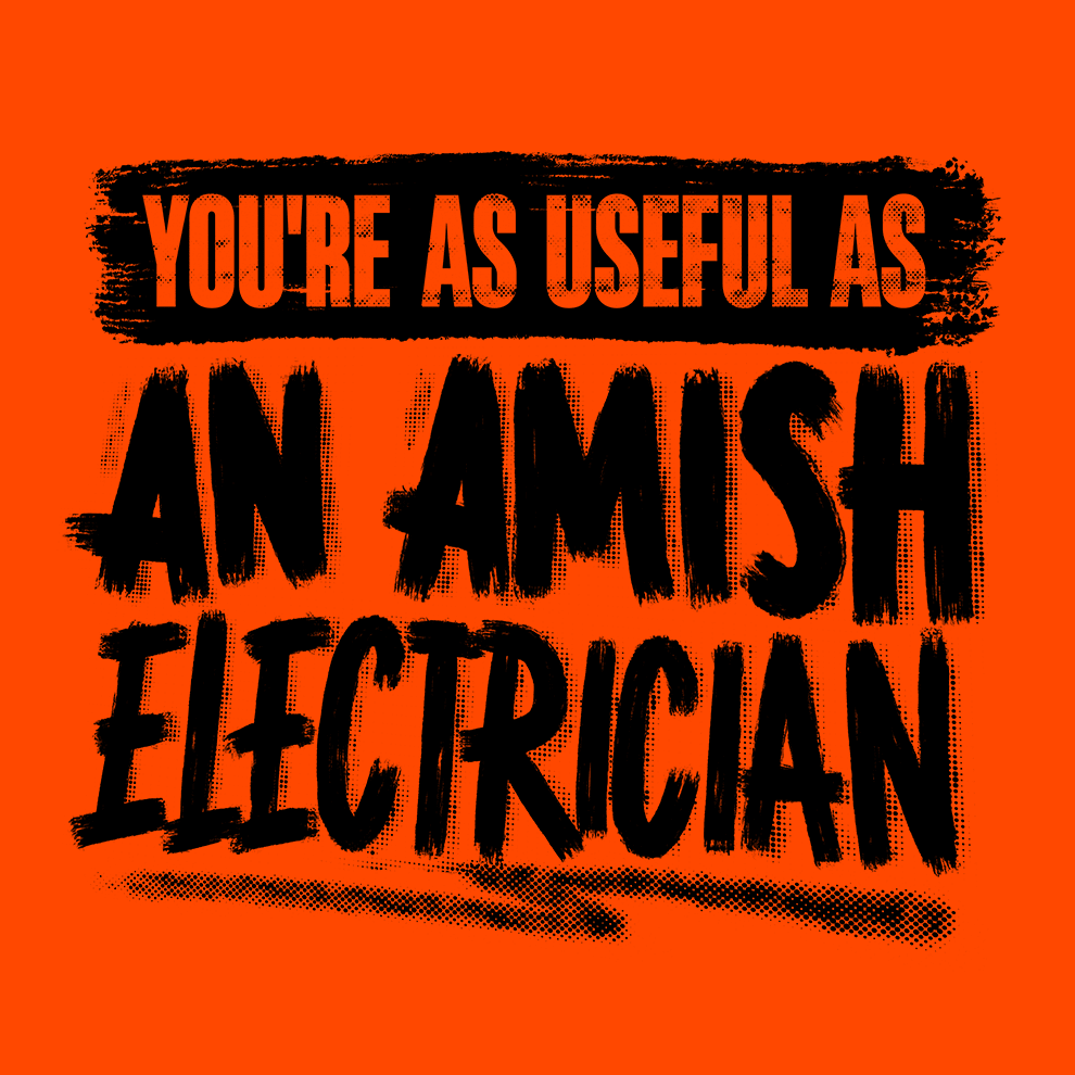 Amish Electrician - Safety Yellow Hi - Vis T-Shirt - POPvault