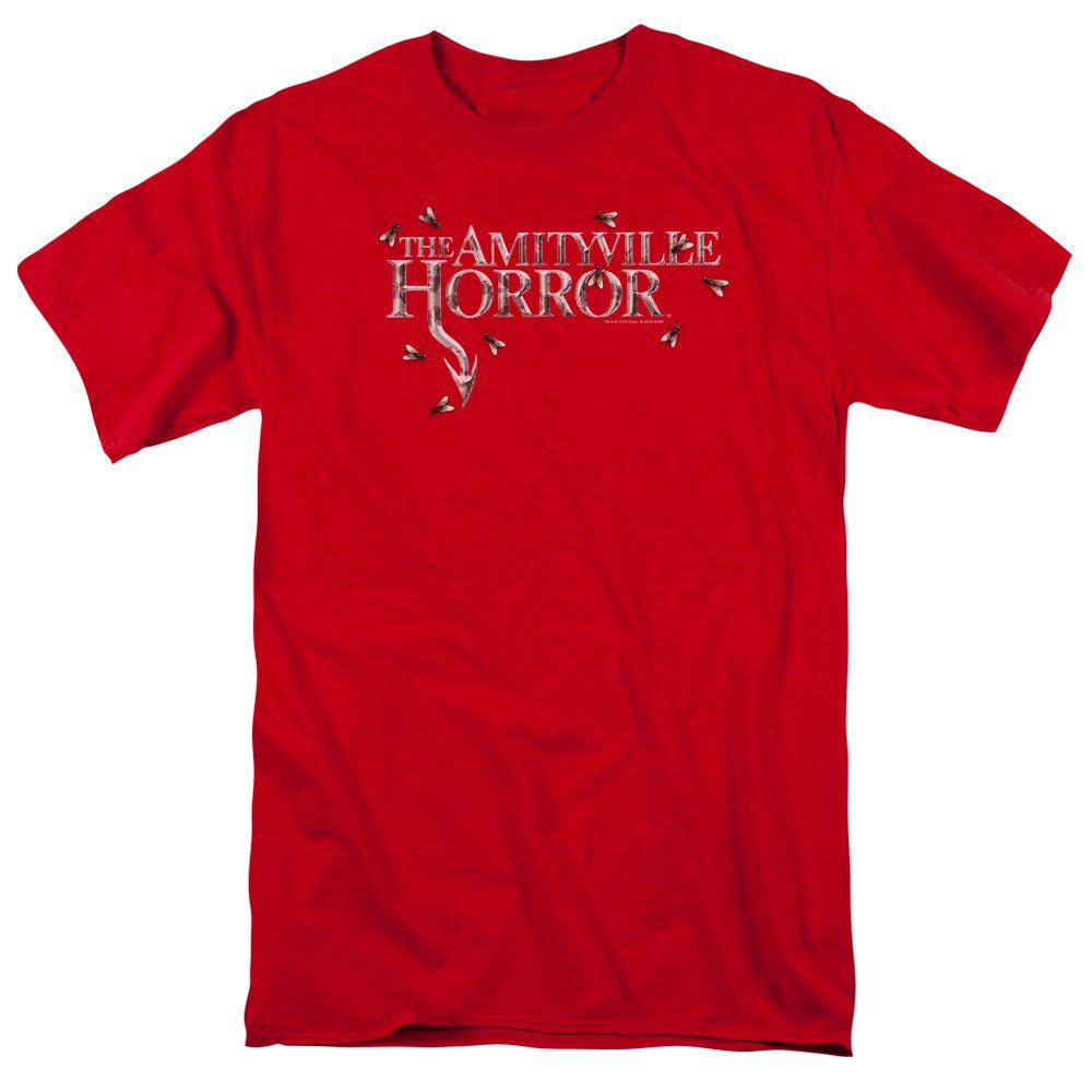 Amityville Horror Flies Mens T Shirt Red Officially Licensed - POPvault